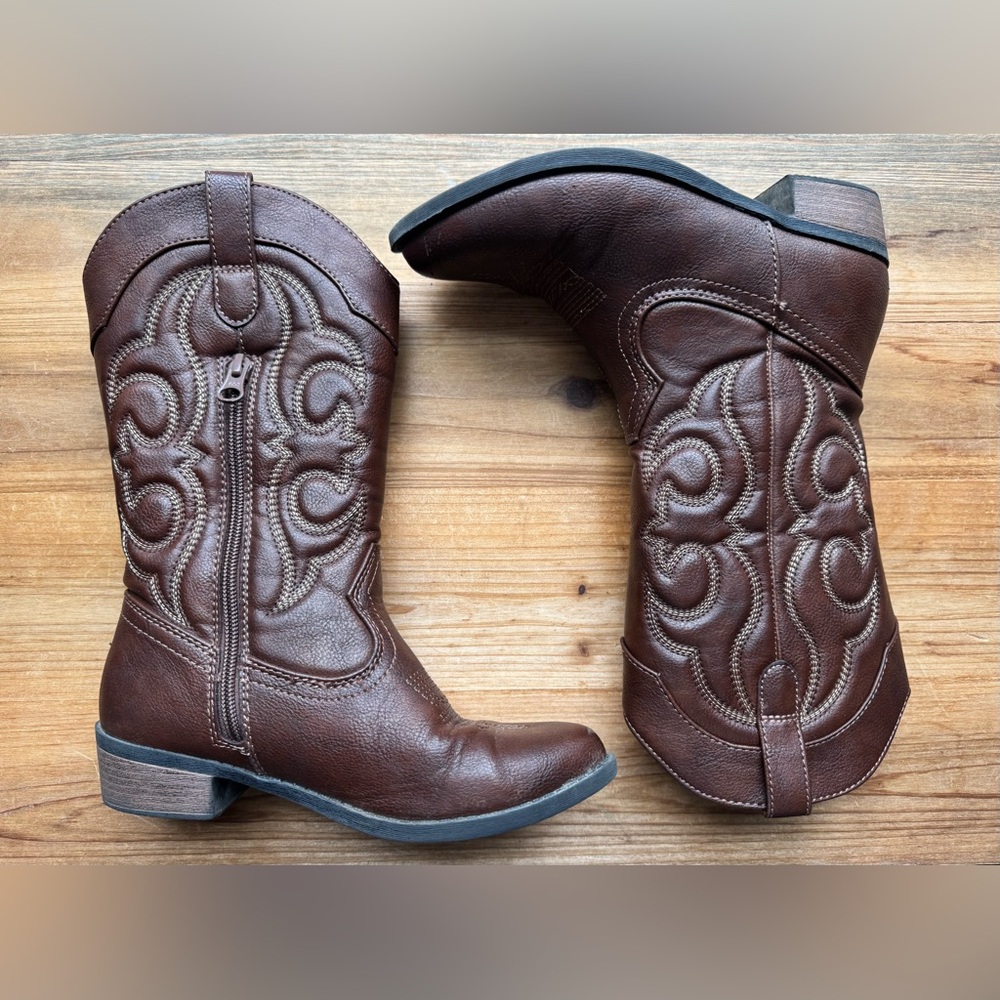 Cat & Jack Brown Cowgirl Boots 3